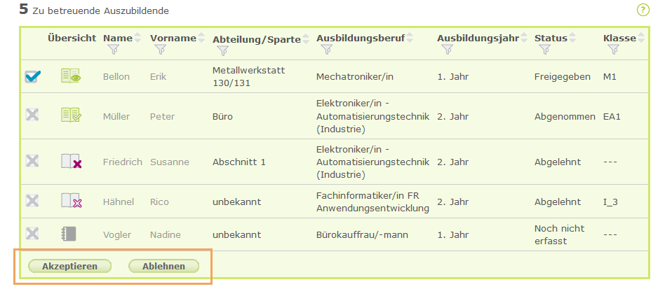 Externe Ausbilder - Schnellansicht - Berichtsheft akzeptieren oder ablehnen_de.png