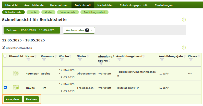 Externe Ausbilder - Schnellansicht - Berichtsheft akzeptieren oder ablehnen_de.png