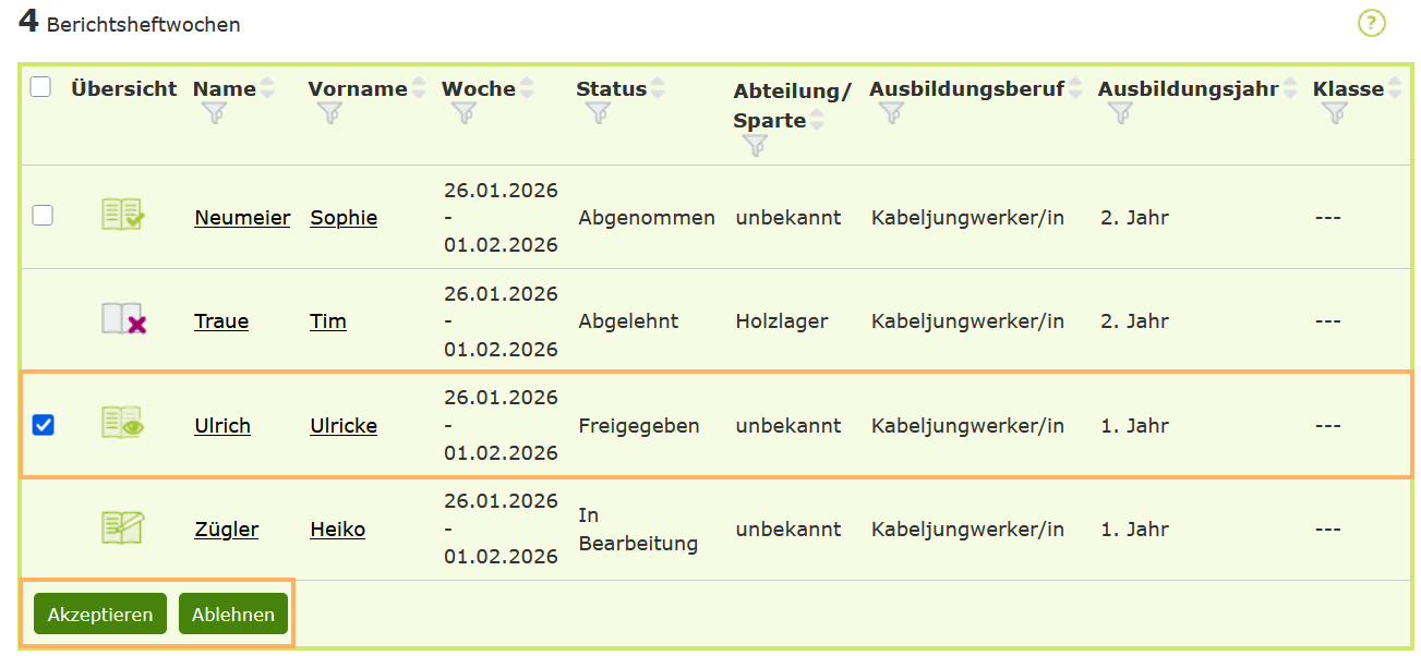 Externe Ausbilder - Schnellansicht - Berichtsheft akzeptieren oder ablehnen_de.png