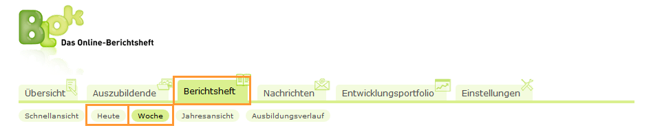 Betriebliche Ausbilder - Navigationsleiste Berichtsheft_de.png