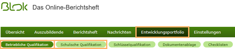 Ausbilder - Navigationsleiste - Entwicklungsportfolio - Betriebliche und Schulische Qualifikationen_de.png