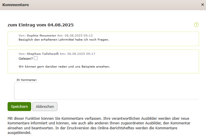 Auszubildende - Antwort des Ausbilders auf hinterlegten Kommentar_de.png