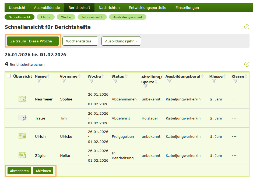 Berufsschullehrer - Schnellansicht im Berichtsheft_de.png