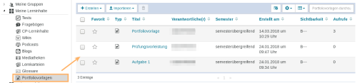 Lehren und Lernen - Portfoliovorlage aufrufen_de.png