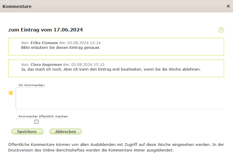 Externe Ausbilder - Antwort des Auszubildenden auf hinterlegten Kommentar_de.png