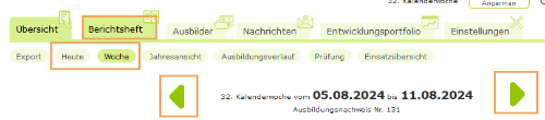 Auszubildende - Wechsel zwischen Wochen im Berichtsheft_de.png