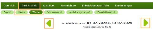 Auszubildende - Wechsel zwischen Wochen im Berichtsheft_de.png