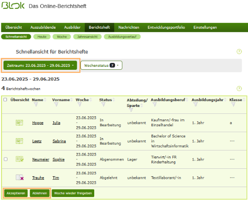 Berufsschullehrer - Schnellansicht im Berichtsheft_de.png