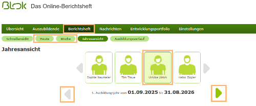 Berufsschullehrer - Wechsel zwischen Wochen im Berichtsheft_de.png