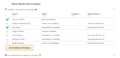 Berufsschullehrer - Auszubildenden oder Ausbilder zur Empfängerliste hinzufügen_de.png
