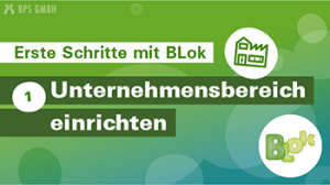 BLok Unternehmensbereich einrichten