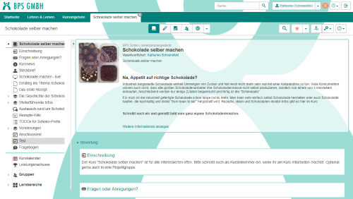 Kurs mit Hintergrundbild