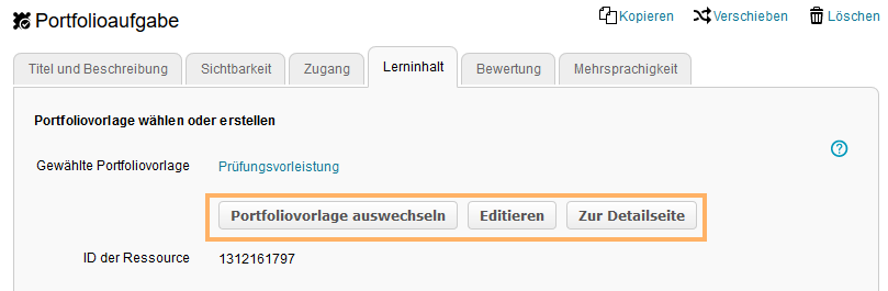 Kurseditor - Funktionen nach dem Hinzufügen einer Vorlage_de.png