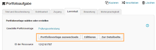 Kurseditor - Funktionen nach dem Hinzufügen einer Vorlage_de.png