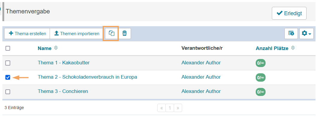 Kursansicht -  Thema kopieren_de