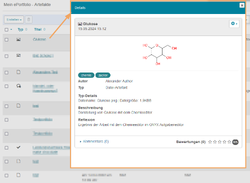 ePortfolio - Artefakt Tabellenansicht Detailinformationen_de.png