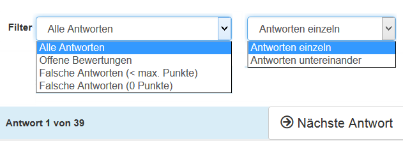 Manuelle Bewertung - Auswahl der angezeigten Antworten_de